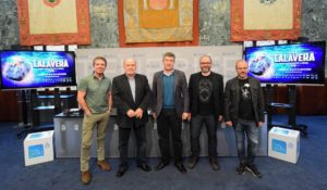 De izquierda a derecha, Santiago Tabernero, Aurelio González, José Luis Rivero, Daniel Fumero y Víctor Matellano.