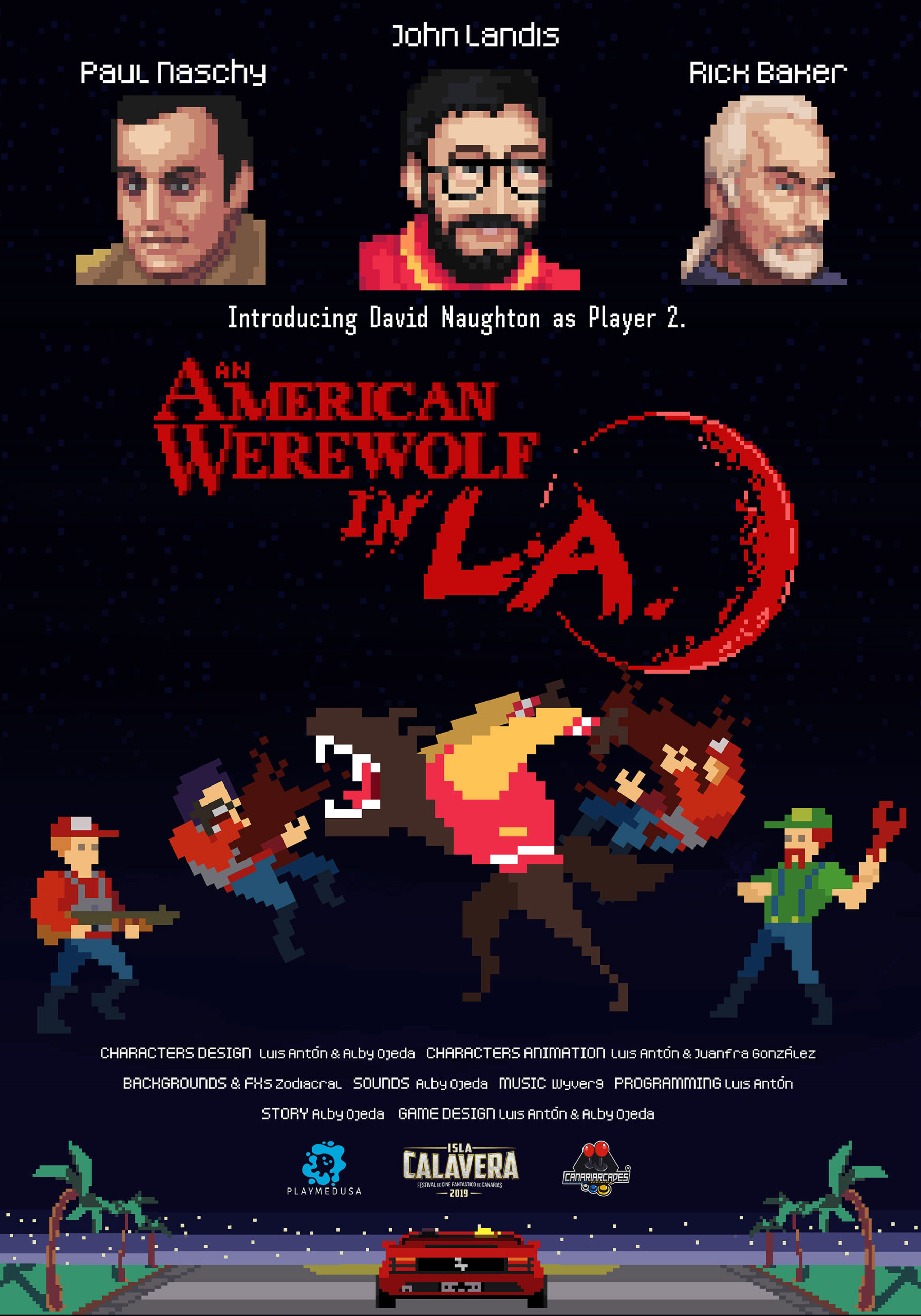 Cartel del videojuego 'An american werewolf in L.A.'