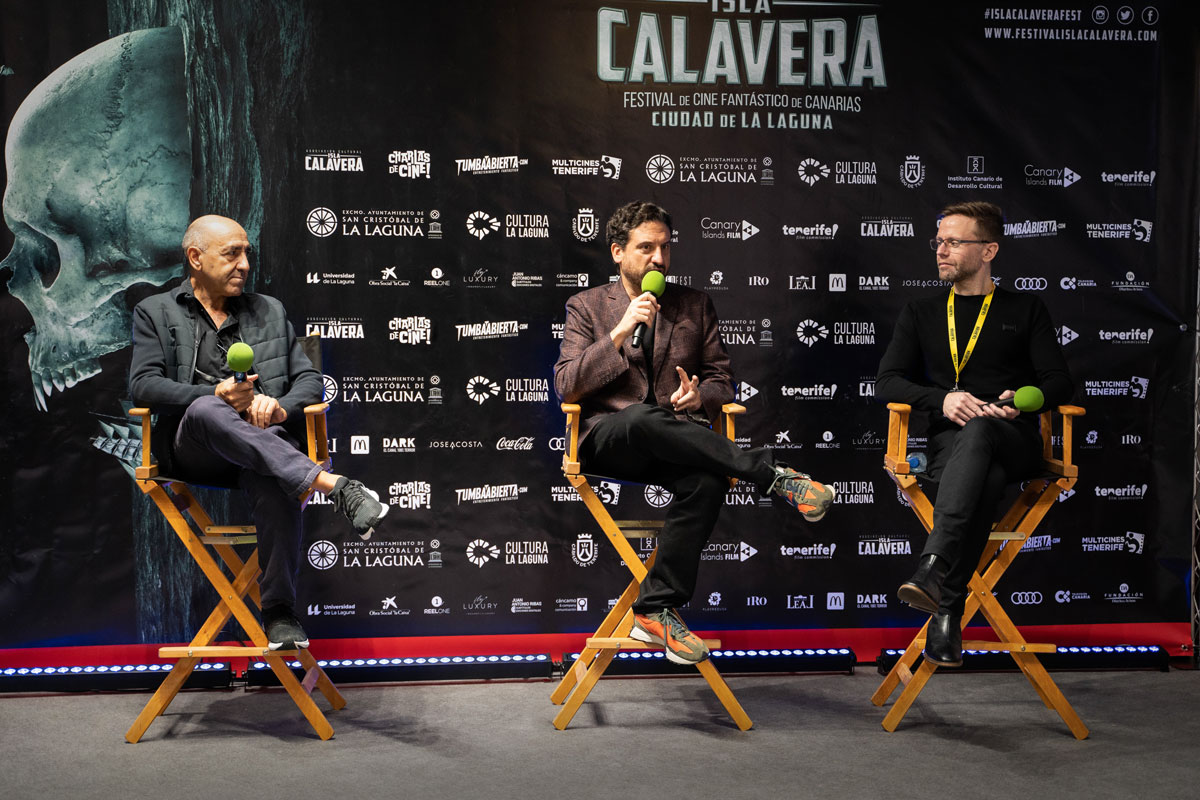 Carlos Fernández (Filmax), Eugenio Mirá y José Herráez (Ubisoft)