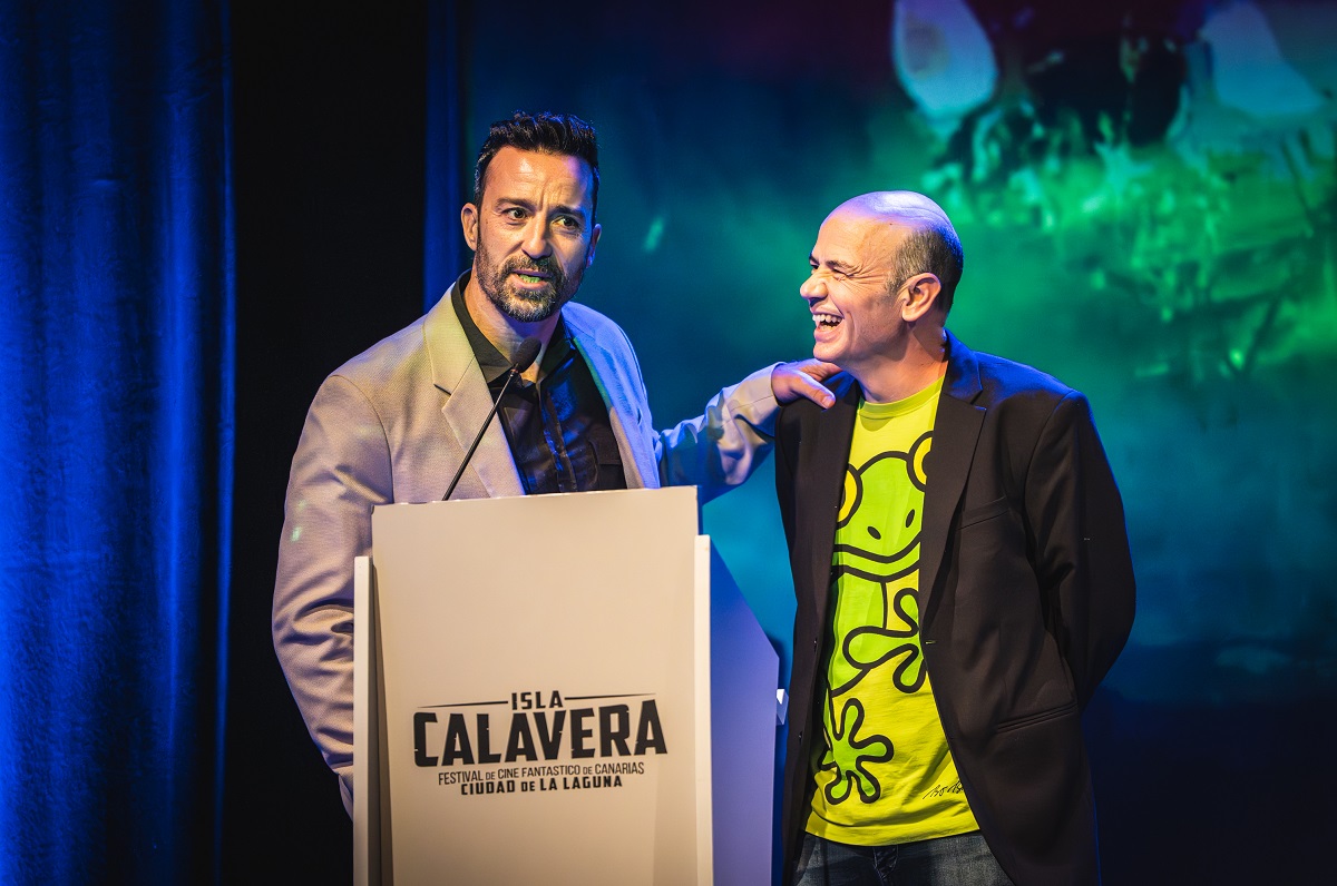 Pablo Puyol y Jandro en la presentación del cortometraje Cava.