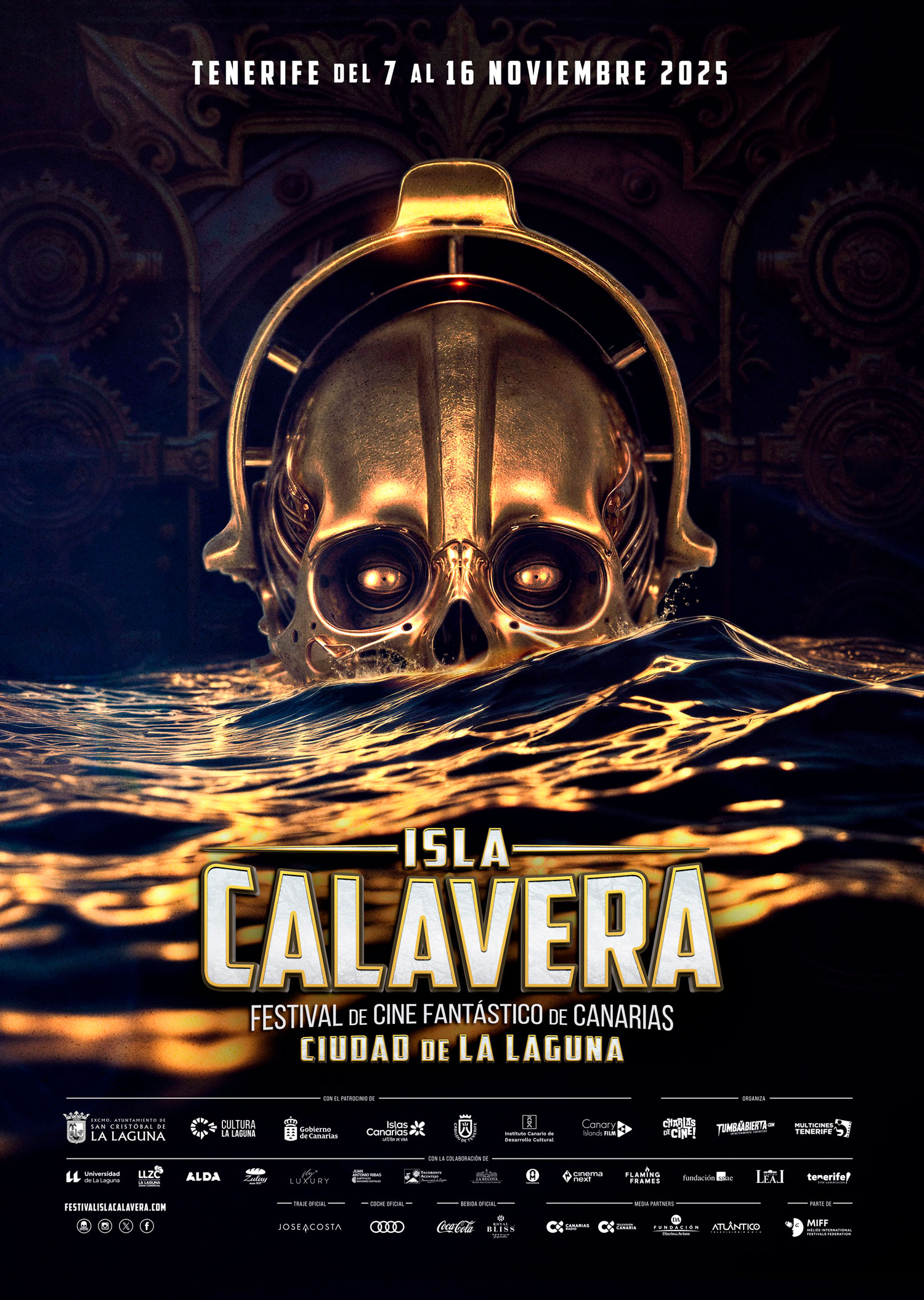 Poster Cartel ISLA CALAVERA 2025 Festival de Cine Fantástico de Canarias Ciudad de La laguna