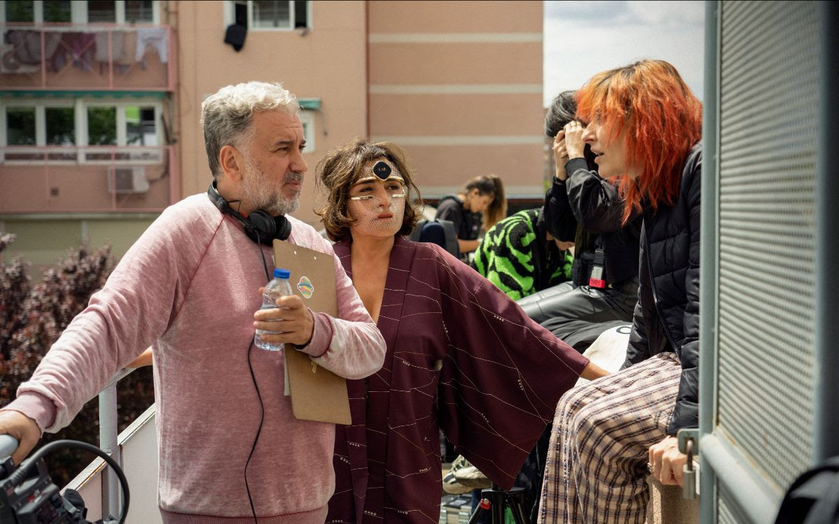 Félix Sabroso, durante el rodaje de la serie Furia.