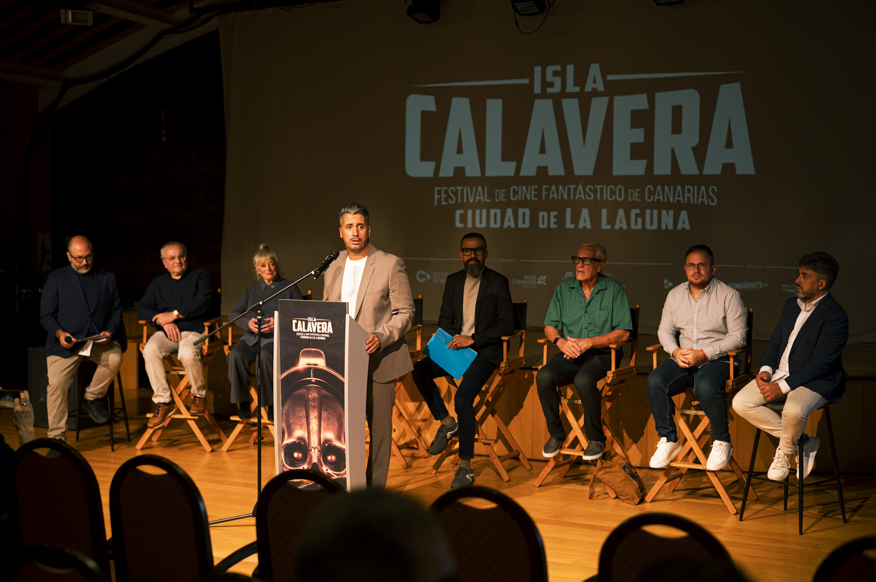 El alcalde Luis Yeray Gutiérrez, en la rueda de prensa de inauguración del Festival Isla Calavera 2025.