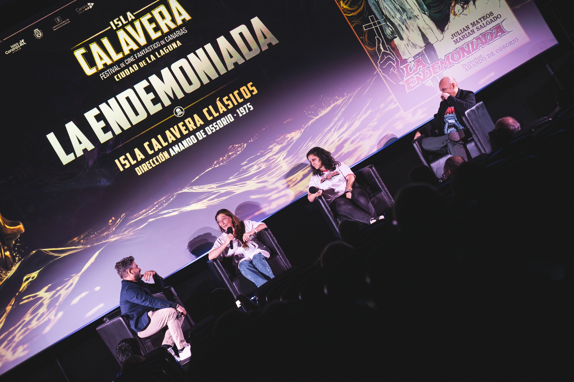 Charla sobre La Endemoniada y el Fantaterror español con Marian Salgado, Aída Cordero y Víctor Matellano.