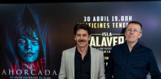 EDUARDO NORIEGA Y MIGUEL ÁNGEL LAMATA PRESENTAN LA AHORCADA EN ISLA CALAVERA Eduardo Noriega y Miguel Ángel Lamata