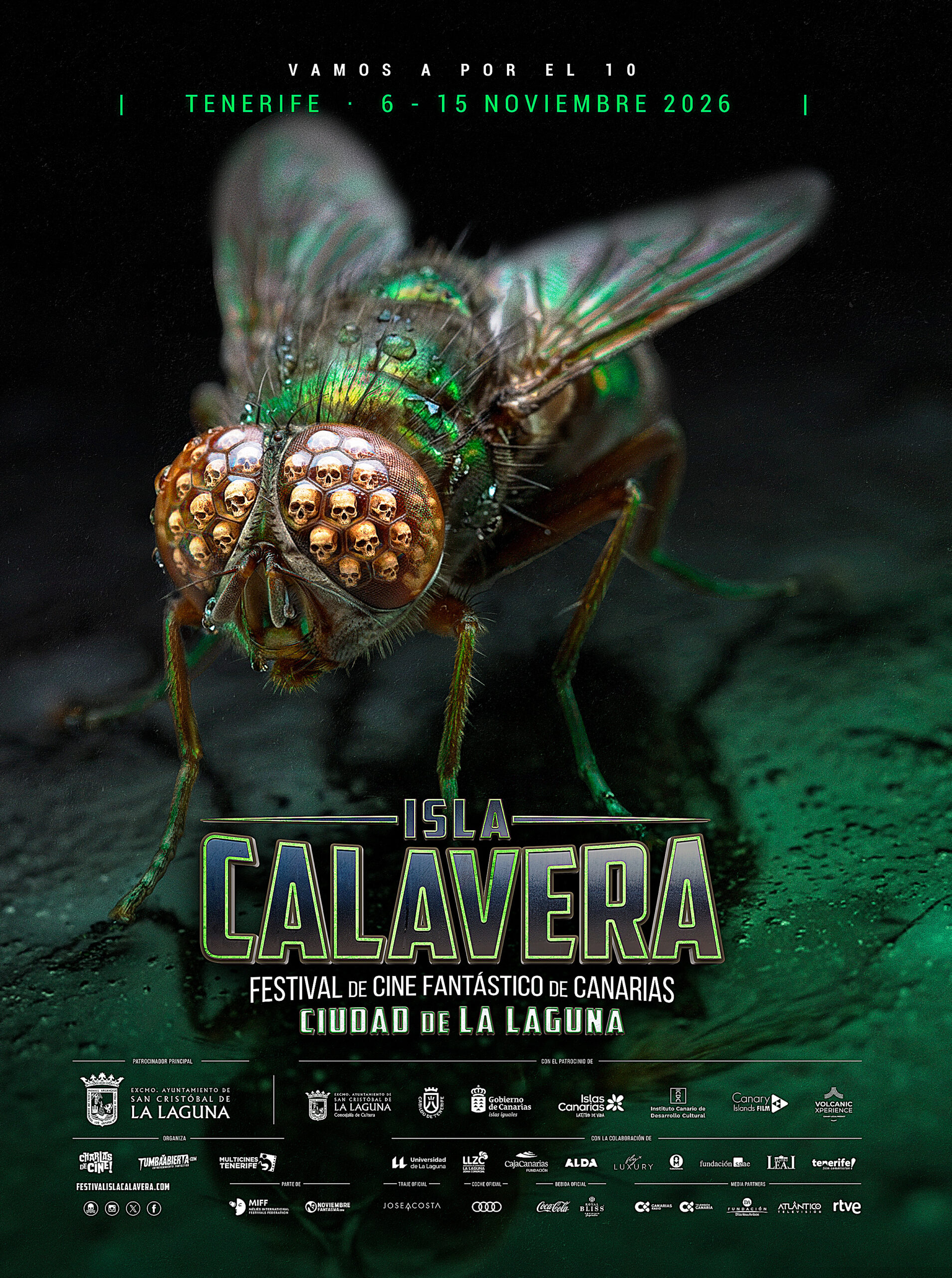 Cartel oficial 2026 ISLA CALAVERA Festival de Cine Fantásico de Canarias Ciudad de La Laguna